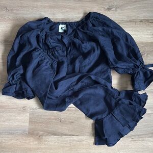 Sleeper Cha Cha linen Lounge set in Navy